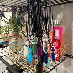 Buyers Choice - (2) Crystal Pendant Necklaces